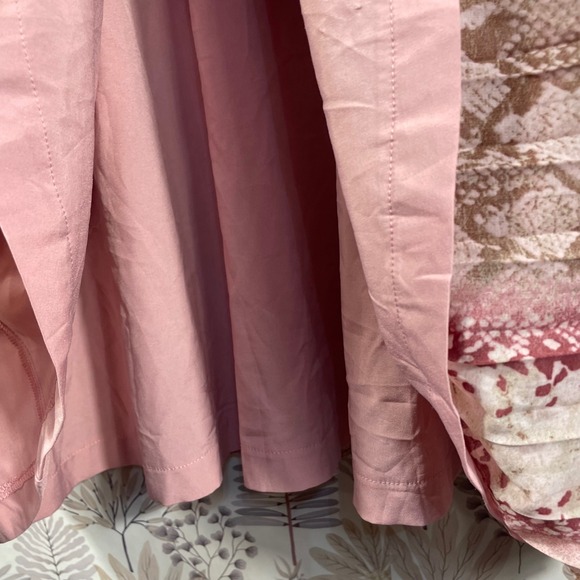 Porter XL Midi Dress Pink Snake Print Long Sleeve Pleated Skirt Boho Cottagecore - Picture 7 of 12